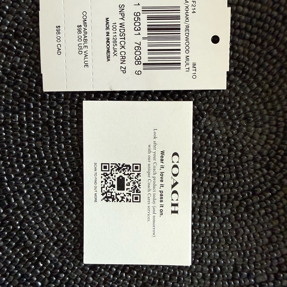 Coach Brown Wristlet with Snoopy and Woodstock - Picture 5 of 7